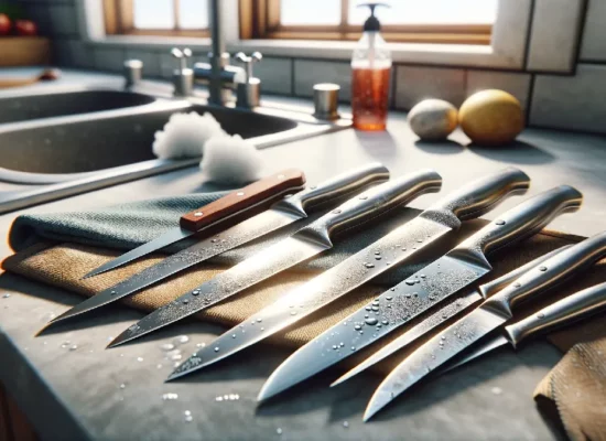 איך לנקות סכינים מחלודה וכתמים