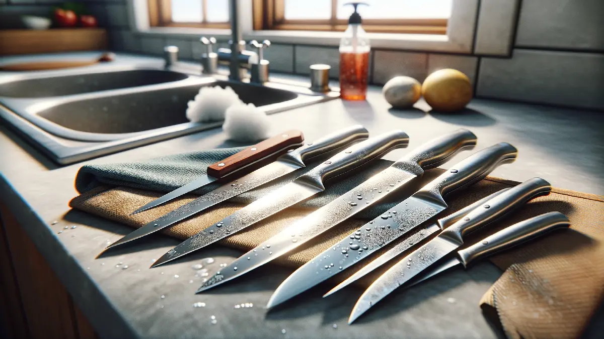 איך לנקות סכינים מחלודה וכתמים