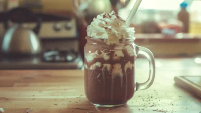 משקה שוקו חם עם נוטלה