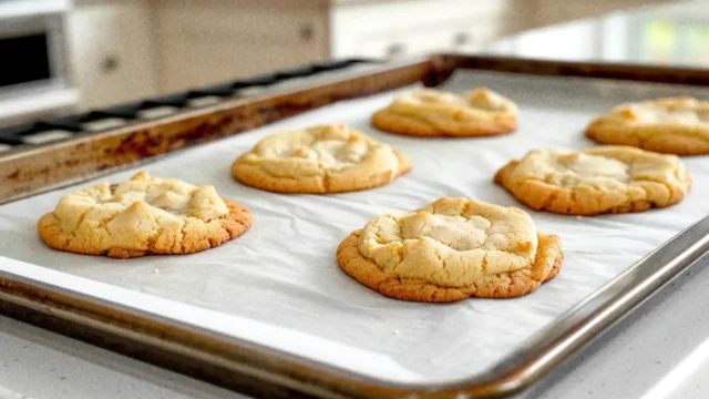 עוגיות משתטחות בתנור אפייה