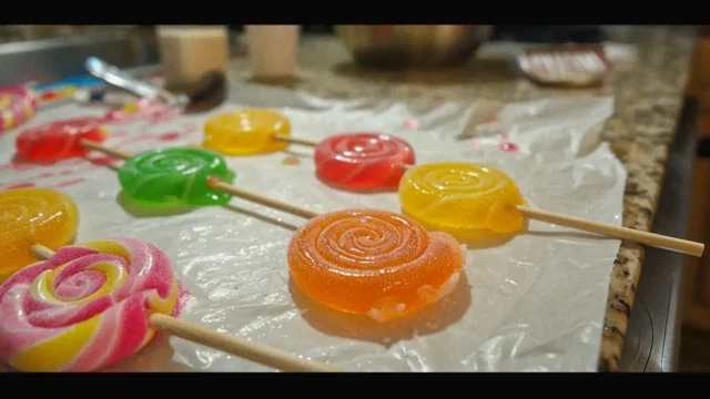 סוכריות על מקל ביתיות