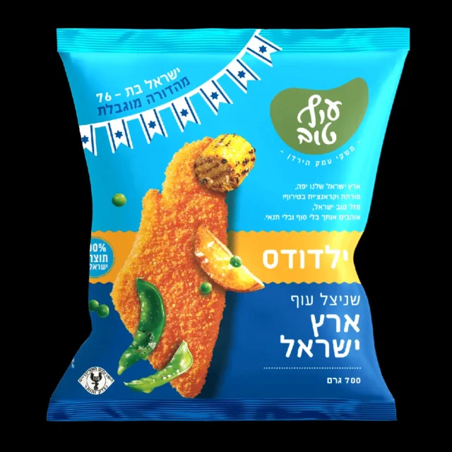 שניצל בצורת ארץ ישראל של עוף טוב