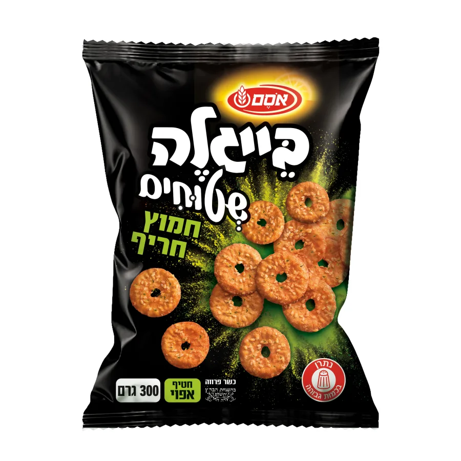 שקית בייגלה שטוחים חמוץ חריף