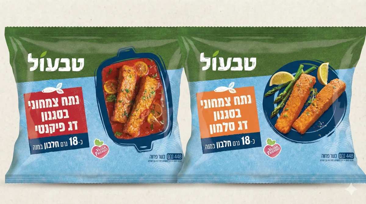 נתח צמחוני בסגנון דג סלמון ובסגנון דג פיקנטי