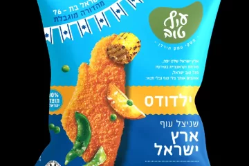 שניצל בצורת ארץ ישראל של עוף טוב